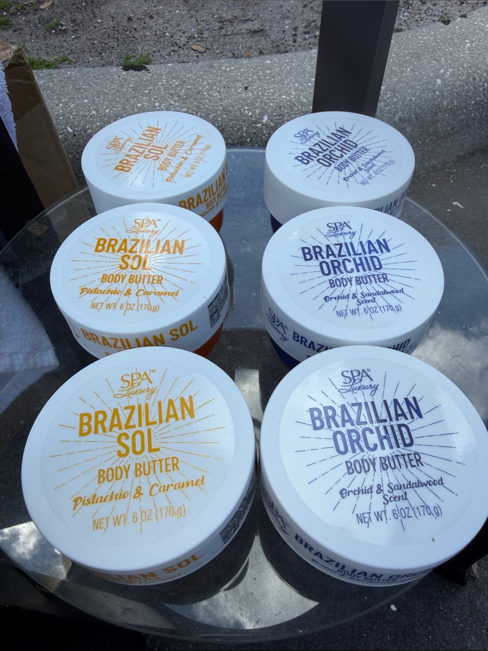 Brazilian Orchid & Brazilian Sol Body Butter Duo - White & Purple Labels
